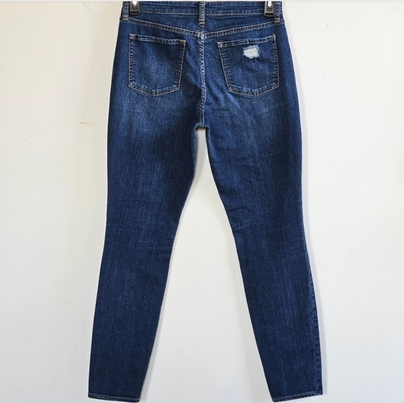 📌64 GAP ALWAYS SKINNY DISTRESSED DARK INDIGO JEANS WOMEN'S SIZE 8|29 - Picture 10 of 11